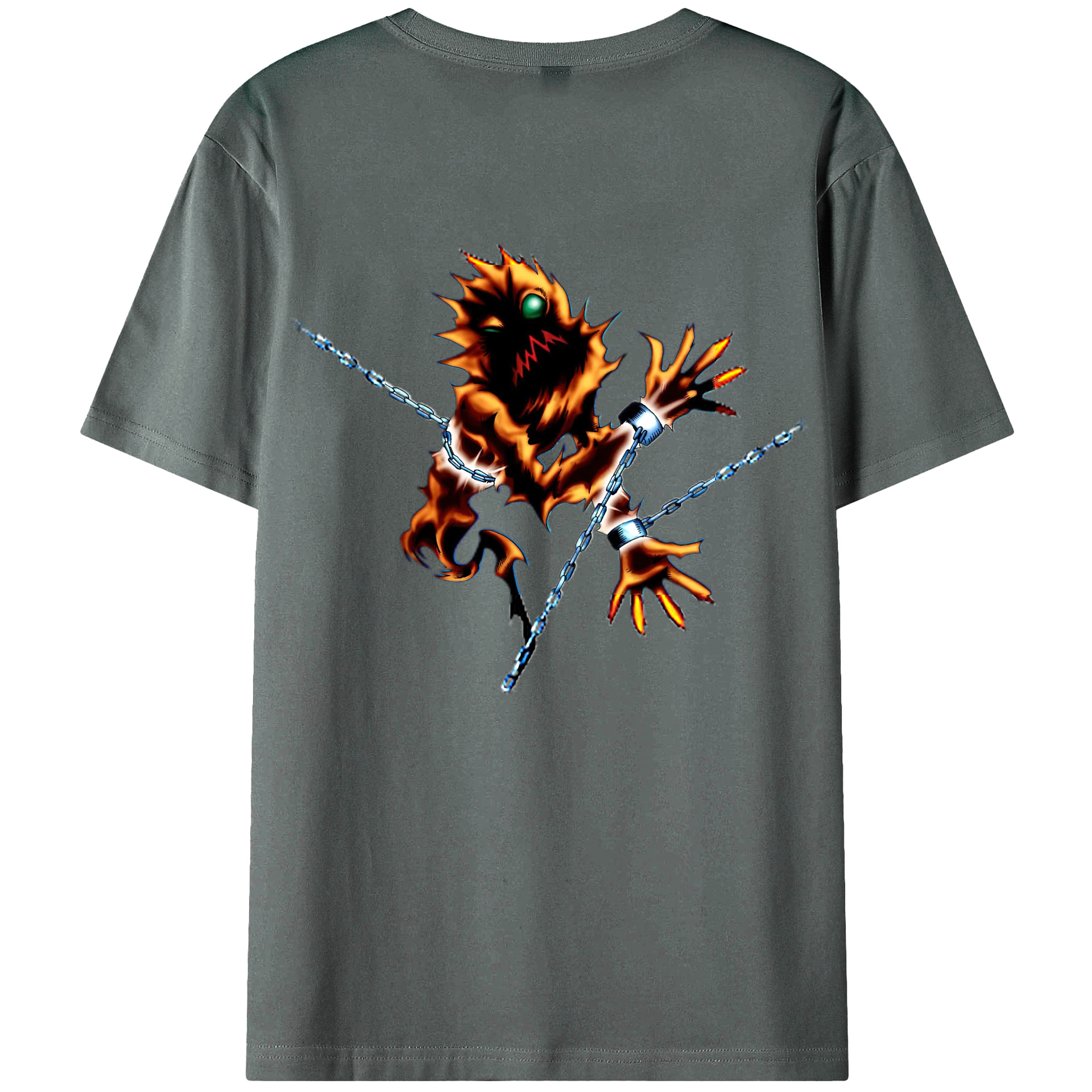 （画像用） 遊☆戯☆王 Yu-Gi-Oh! 綿100％ メンズ半袖Tシャツ（バックプリント） 通気性